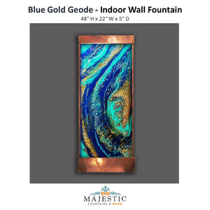 Harvey Gallery Blue-Gold Geode - Majestic Fountains and More