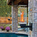 Helix Fire Torch Wall Mount by Grand Effects - Majestic Fountains