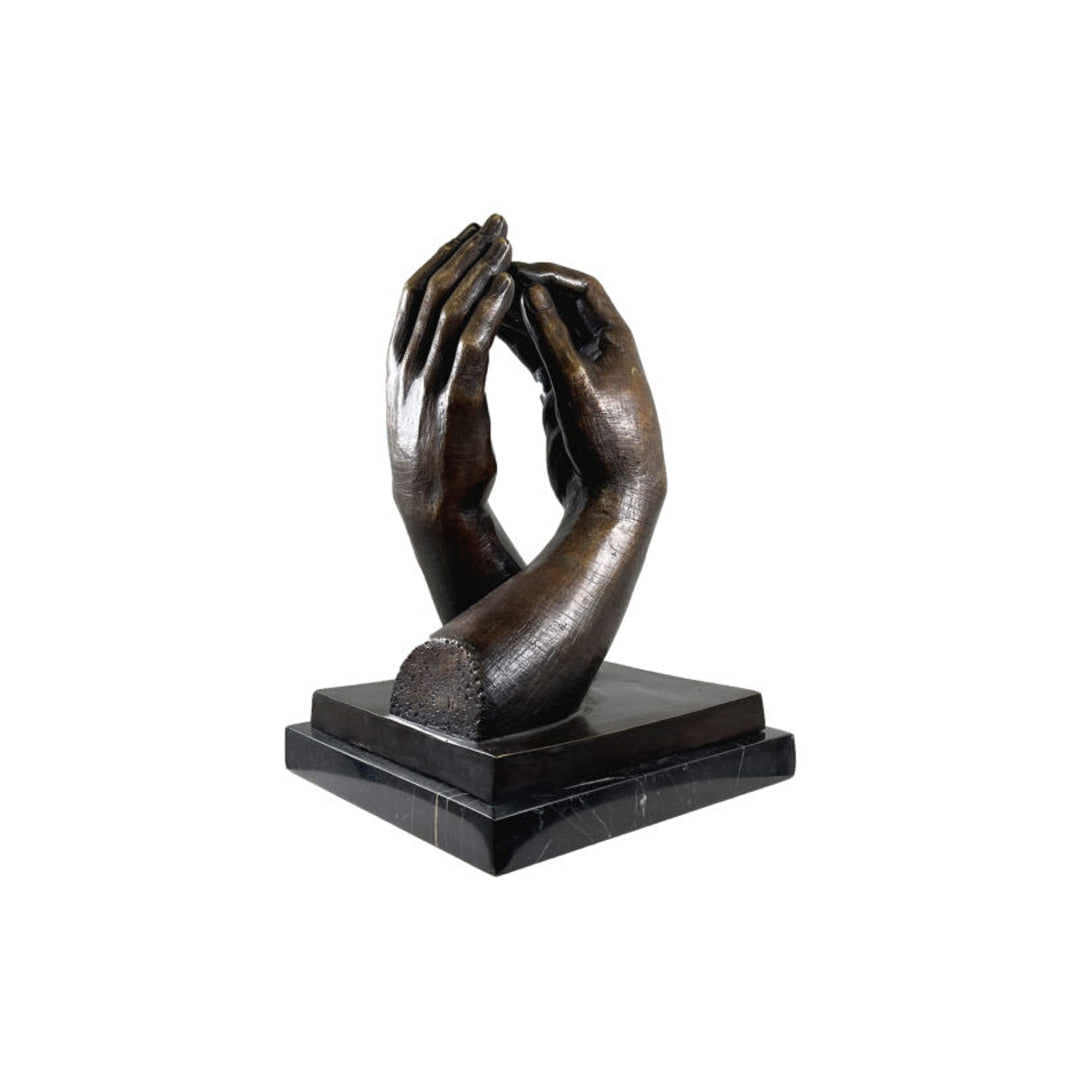 Holding Hands Bronze Table Top Sculpture - Majestic Fountains