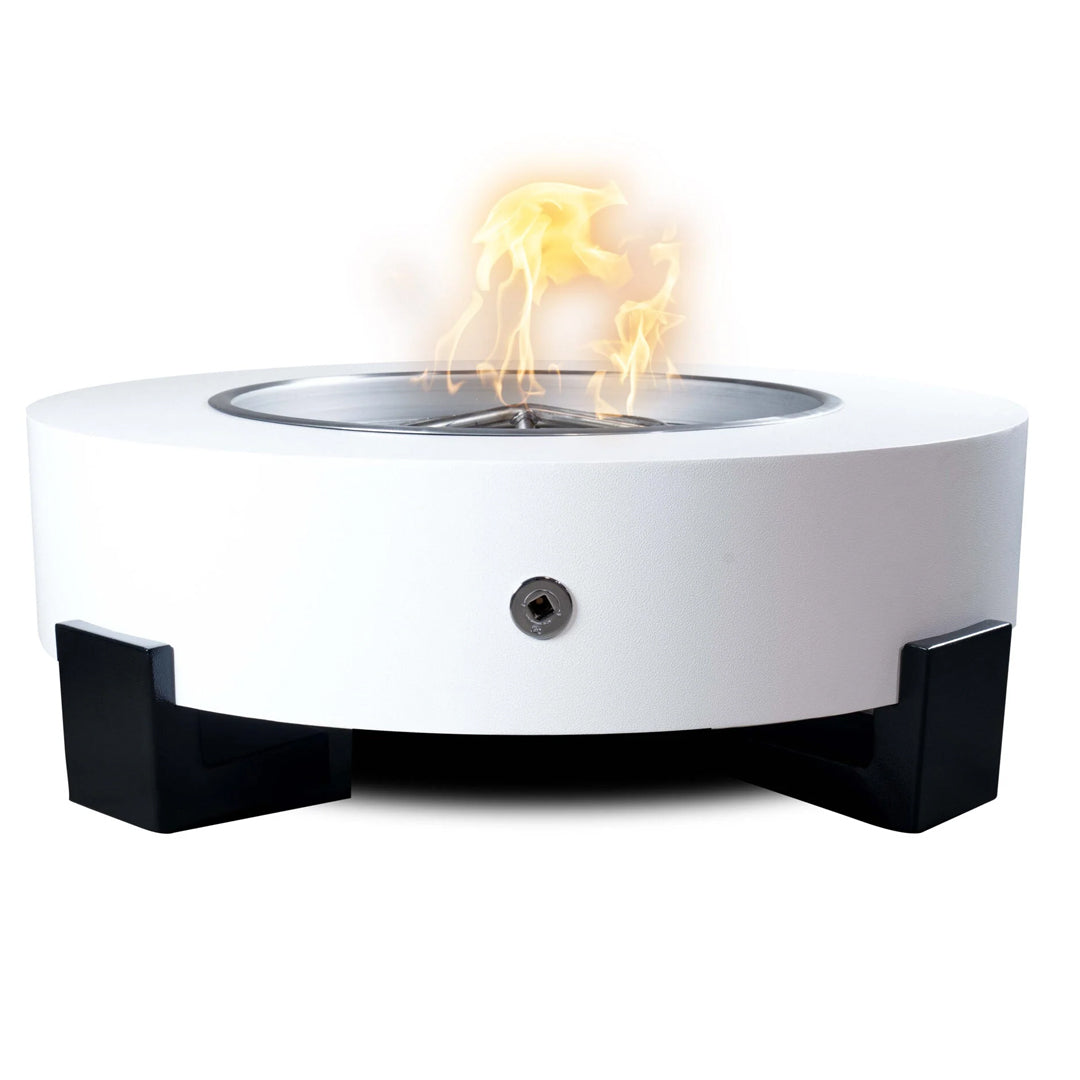 Hollister-Fire-Pit-Powder-Coat-White-Majestic Fountains and More