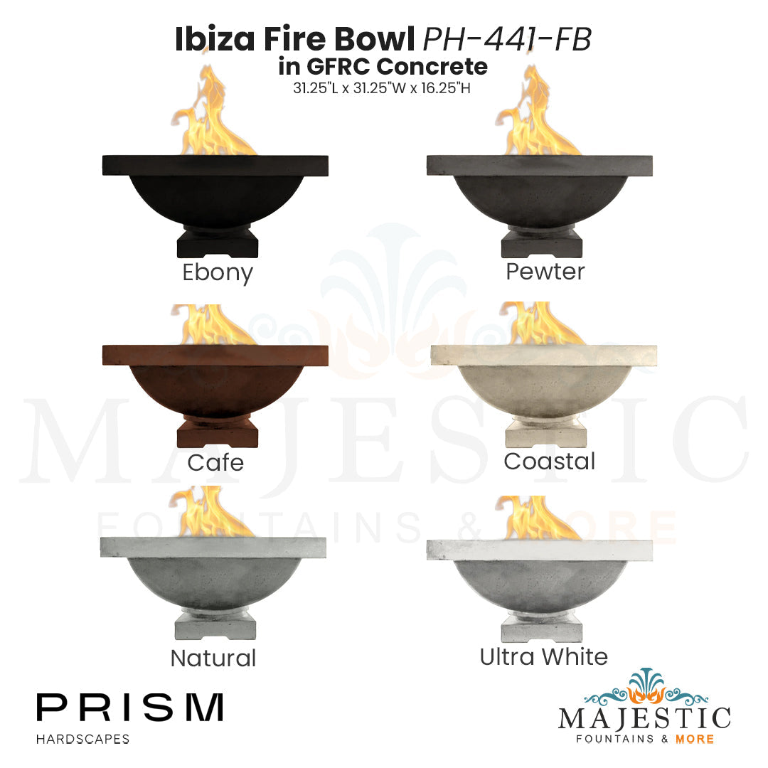 Ibiza Fire Bowl PH-441-FB in GFRC - Majestic Fountains