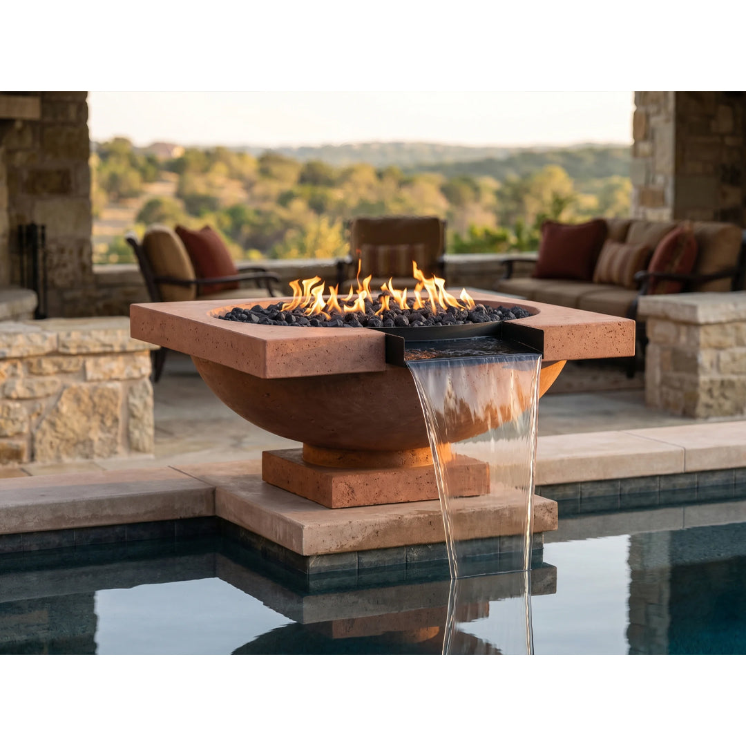 Ibiza Fire & Water Bowl PH-441-FWB in GFRC - Majestic Fountains