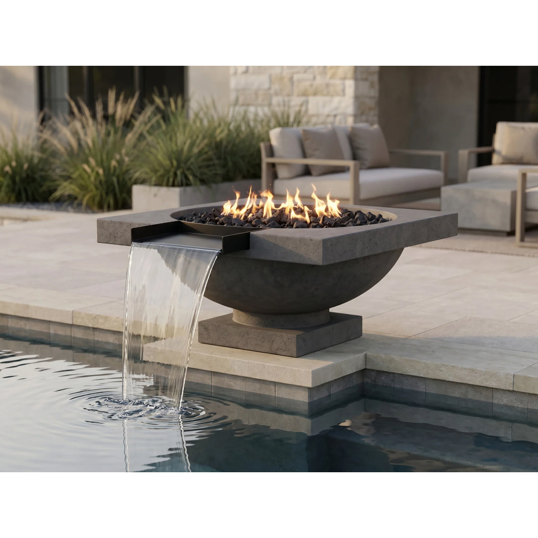 Ibiza Fire & Water Bowl PH-441-FWB in GFRC - Majestic Fountains