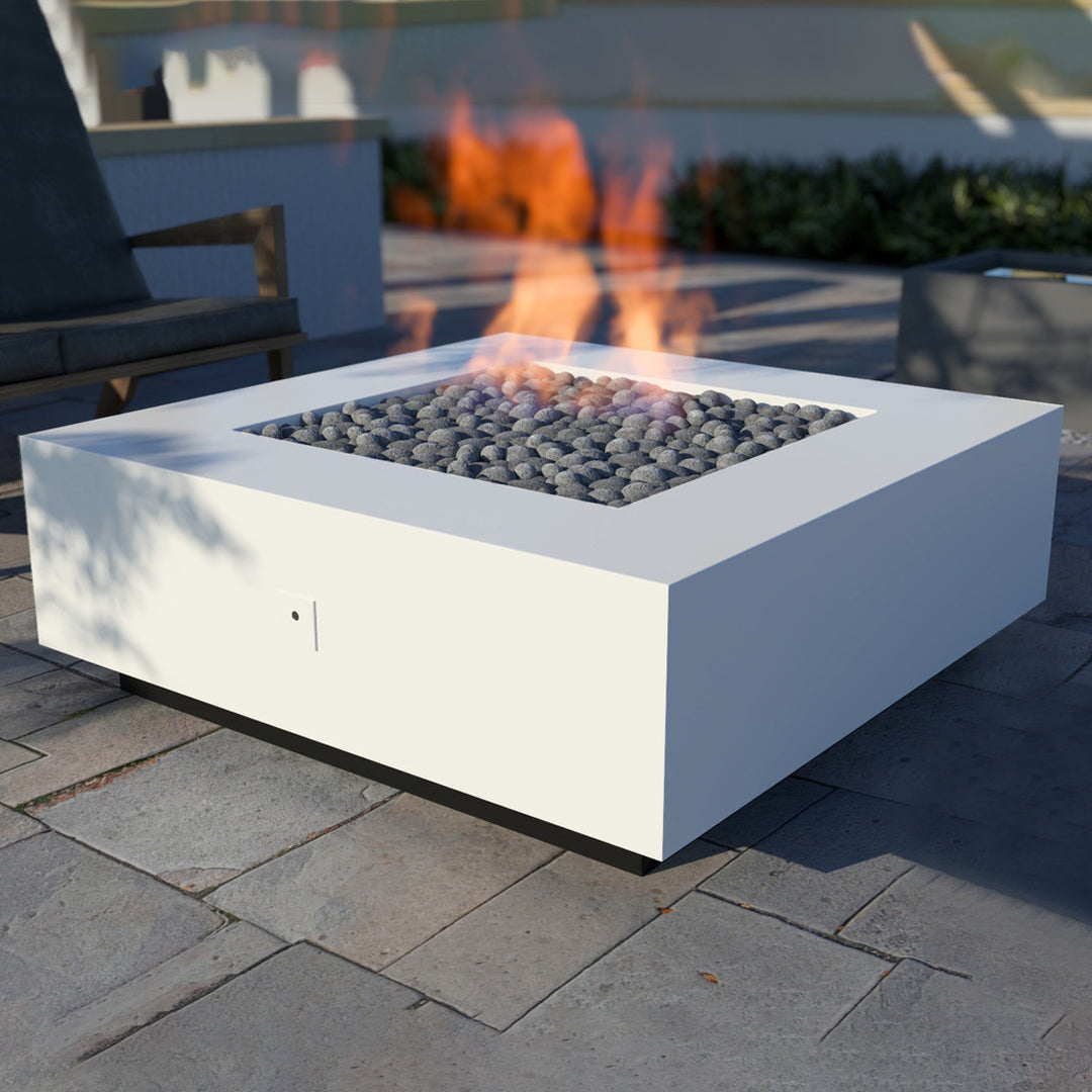 Ignis-T Fire Pit Table in Dual Colored Powder Coated Aluminum - Majestic Fountains