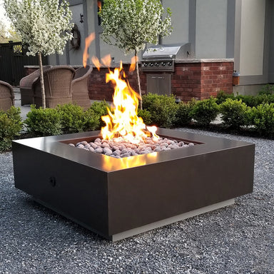 Ignis-T Fire Pit Table in Dual Colored Powder Coated Aluminum - Majestic Fountains