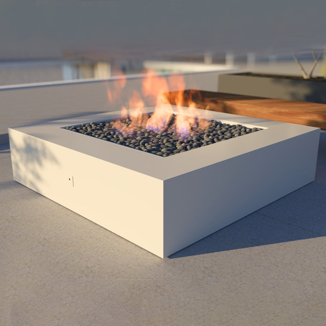 Ignis Fire Pit Table in Powder Coated Aluminum - Majestic Fountains