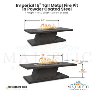 Imperial 15 Tall Fire Pit in Powder Coated Steel Size - Majestic Fountains and More