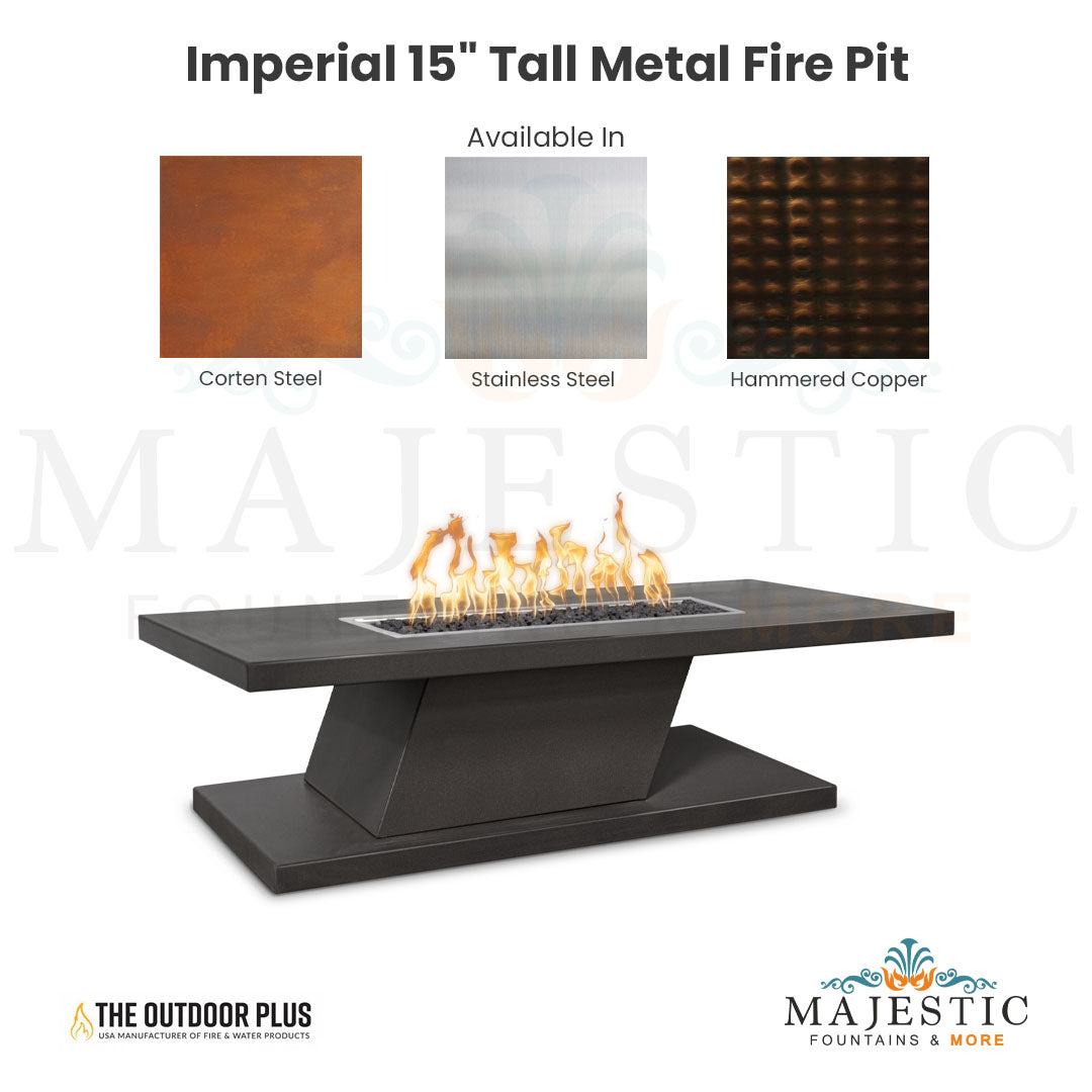 Imperial 15 Tall Metal Fire Pit - Majestic Fountains and More
