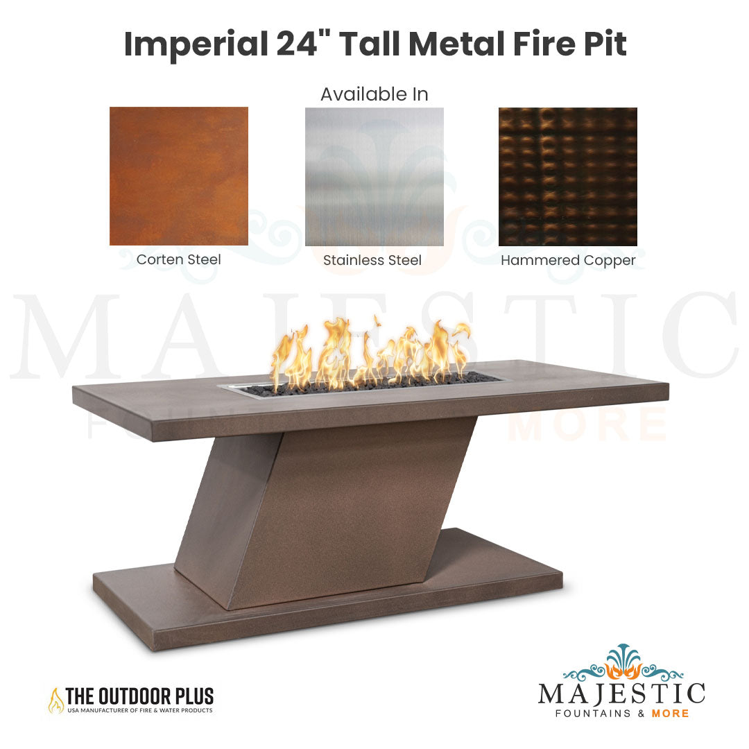 Imperial 24 Tall Metal Fire Pit - Majestic Fountains and More