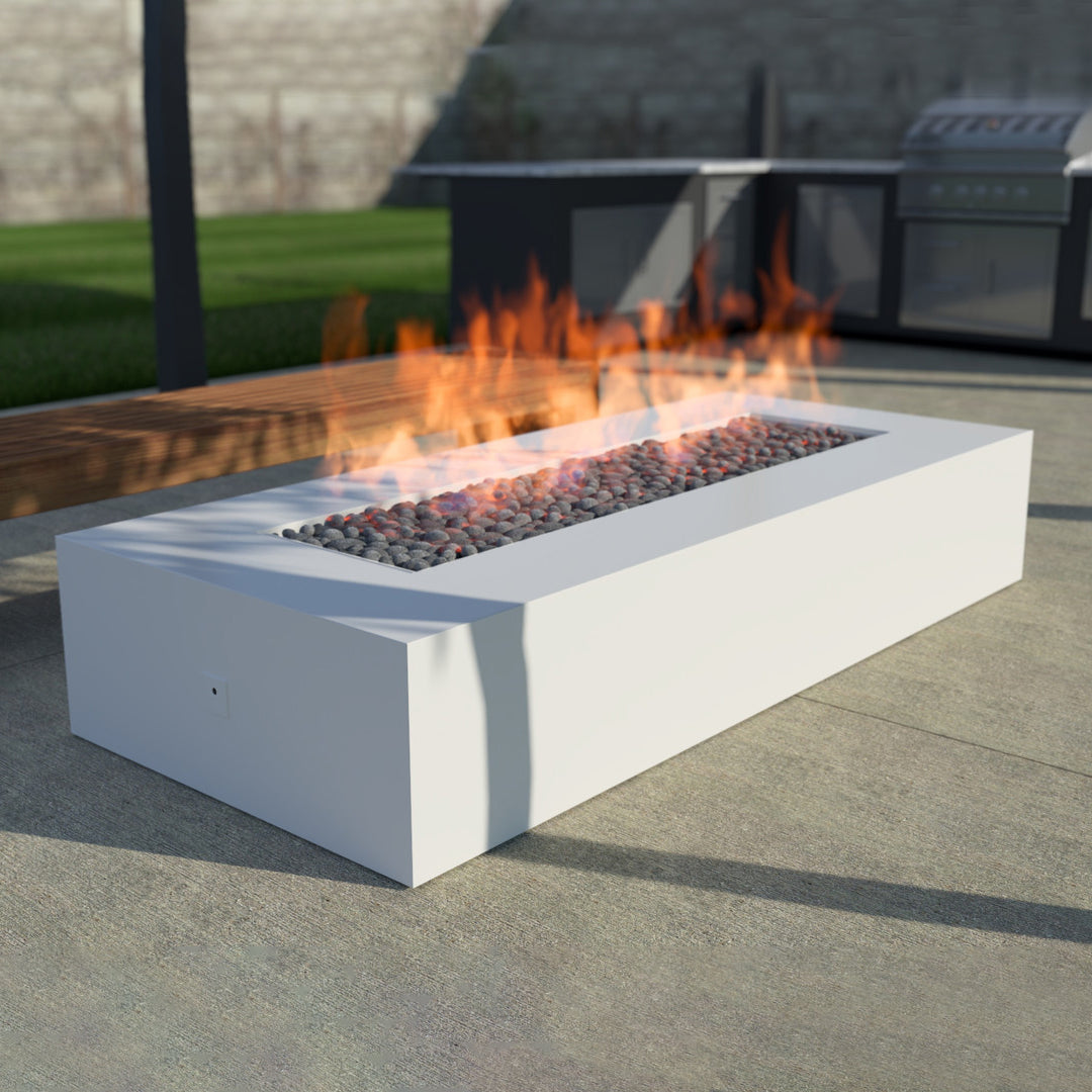 Incite Fire Pit Table in Powder Coated Aluminum - Majestic Fountains