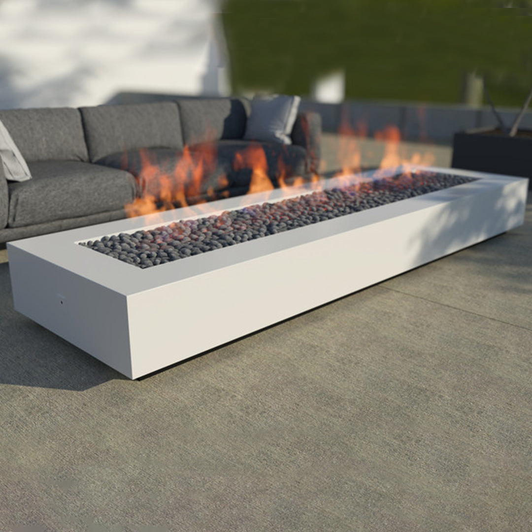 Incite-T Fire Pit Table in Dual Colored Powder Coated Aluminum - Majestic Fountains