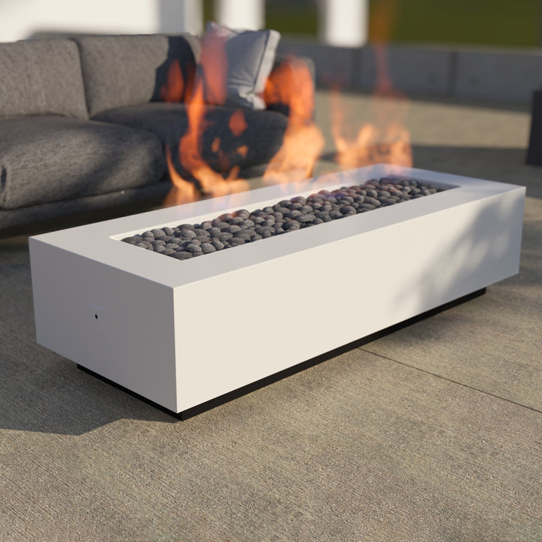 Incite-T Fire Pit Table in Dual Colored Powder Coated Aluminum - Majestic Fountains