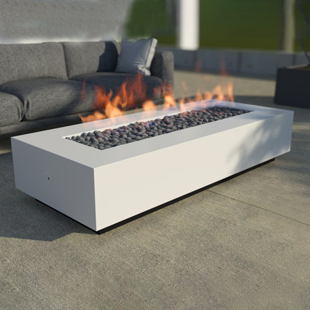 Incite-T Fire Pit Table in Dual Colored Powder Coated Aluminum - Majestic Fountains