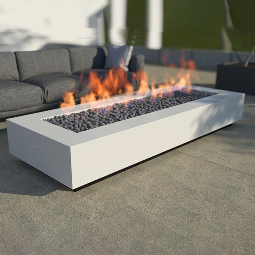 Incite-T Fire Pit Table in Dual Colored Powder Coated Aluminum - Majestic Fountains