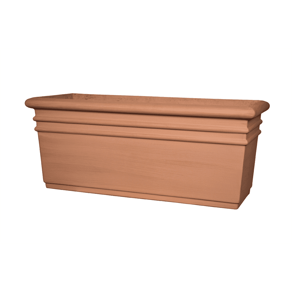 rectangular clay planter pots Italian Rectangle Planter — Majestic Fountains and More