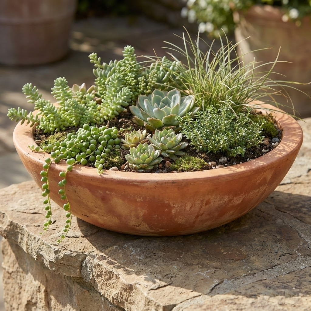 Italian Low Bowl Planter