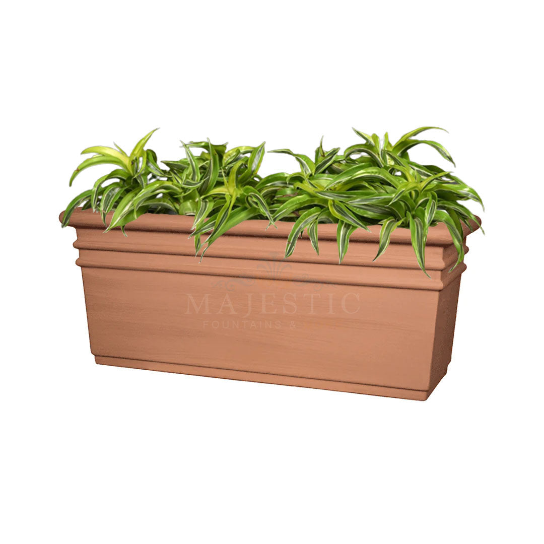 indoor rectangle planter Italian Rectangle Planter — Majestic Fountains and More