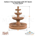 Italian 3 Tier Fountain with 55" Basin in Cast Stone by Fiore Stone IT-B3