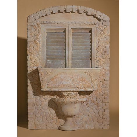 Ivy Garden Wall Fountain in Cast Stone - Fiore Stone 2125-FW - Majestic Fountains and More.