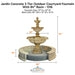Jardin Concrete 3 Tier Outdoor Courtyard Fountain With 84 Basin - 1316 - Majestic Fountains