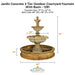 Jardin Concrete 3 Tier Outdoor Courtyard Fountain With Basin - 1281 - Majestic Fountains