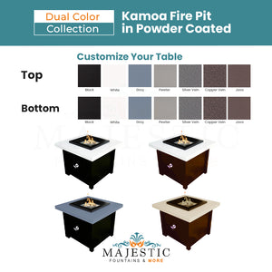 Kamoa Fire Pit in Dual Colored Powder Coated Metal