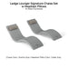 Ledge Lounger Signature Chaise Set w Headrest Pillows - Color Granite Gray - Pillow Cadet Gray  - In-Pool Furniture - Majestic Fountains