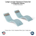 QUICKSHIP Ledge Lounger Signature Chaise Set w Headrest Pillows - Color Frost - Pillow Cadet Gray - In-Pool Furniture - Majestic Fountains