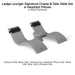 Ledge Lounger Signature Chaise & Side Table Set w Headrest Pillows Color Granite Gray -  Side Table With Umbrella Hole - Headrest Pillow Color Black - In-Pool Furniture - Majestic 