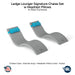 QUICKSHIP Ledge Lounger Signature Chaise Set w Headrest Pillows - Color Granite Gray - Pillow Aruba - In-Pool Furniture - Majestic Fountains