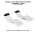Ledge Lounger Signature Chaise Set w Headrest Pillows - Color White - Pillow Black - In-Pool Furniture - Majestic Fountains