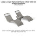 Ledge Lounger Signature Chaise & Side Table Set w Headrest Pillows Color Sandstone -  Side Table With Umbrella Hole - Headrest Pillow Color White - In-Pool Furniture - Majestic 