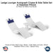 QUICKSHIP Ledge Lounger Autograph Chaise & Side Table Set w Headrest Pillows - Color White - Table Lid White - Pillow Captain Navy - In-Pool & Patio Furniture - Majestic Fountains