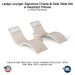 QUICKSHIP Ledge Lounger Signature Chaise & Side Table Set w Headrest Pillows Color Cloud -  Side Table With Umbrella Hole - Headrest Pillow Color White - In-Pool Furniture - Majestic Fountains