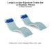 Ledge Lounger Signature Chaise Set w Headrest Pillows - Color Frost - Pillow Capri - In-Pool Furniture - Majestic Fountains