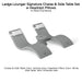 Ledge Lounger Signature Chaise & Side Table Set w Headrest Pillows Color Granite Gray -  Side Table With Umbrella Hole - Headrest Pillow Color White - In-Pool Furniture - Majestic 