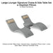 Ledge Lounger Signature Chaise & Side Table Set w Headrest Pillows Color Granite Gray -  Side Table Without Umbrella Hole - Headrest Pillow Color Linen - In-Pool Furniture - Majestic 