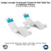 QUICKSHIP Ledge Lounger Autograph Chaise & Side Table Set w Headrest Pillows - Color White - Table Lid White - Pillow Aruba - In-Pool & Patio Furniture - Majestic Fountains