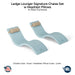 QUICKSHIP Ledge Lounger Signature Chaise Set w Headrest Pillows - Color Frost - Pillow Linen - In-Pool Furniture - Majestic Fountains