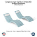 QUICKSHIP Ledge Lounger Signature Chaise Set w Headrest Pillows - Color Frost - Pillow White - In-Pool Furniture - Majestic Fountains