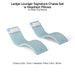 Ledge Lounger Signature Chaise Set w Headrest Pillows - Color Frost - Pillow White - In-Pool Furniture - Majestic Fountains