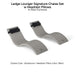 Ledge Lounger Signature Chaise Set w Headrest Pillows - Color Sandstone - Pillow Black - In-Pool Furniture - Majestic Fountains