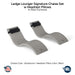 QUICKSHIP Ledge Lounger Signature Chaise Set w Headrest Pillows - Color Sandstone - Pillow Black - In-Pool Furniture - Majestic Fountains