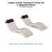 Ledge Lounger Signature Chaise Set w Headrest Pillows - Color Cloud - Pillow Black - In-Pool Furniture - Majestic Fountains