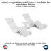 QUICKSHIP Ledge Lounger Autograph Chaise & Side Table Set w Headrest Pillows - Color White - Table Lid White - Pillow White - In-Pool & Patio Furniture - Majestic Fountains