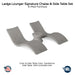 QUICKSHIP Ledge Lounger Signature Chaise & Side Table Set Color Sandstone - Side Table With Umbrella Hole - In-Pool Furniture - Majestic Fountains