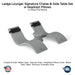 QUICKSHIP Ledge Lounger Signature Chaise & Side Table Set w Headrest Pillows Color Granite Gray -  Side Table Without Umbrella Hole - Headrest Pillow Color Black - In-Pool Furniture - Majestic Fountains
