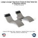 QUICKSHIP Ledge Lounger Signature Chaise & Side Table Set w Headrest Pillows Color Sandstone  -  Side Table Without Umbrella Hole - Headrest Pillow Color Black - In-Pool Furniture - Majestic Fountains