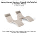 Ledge Lounger Signature Chaise & Side Table Set w Headrest Pillows Color Cloud -  Side Table With Umbrella Hole - Headrest Pillow Color Cadet Gray - In-Pool Furniture - Majestic Fountains