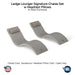 QUICKSHIP Ledge Lounger Signature Chaise Set w Headrest Pillows - Color Sandstone - Pillow Cadet Gray - In-Pool Furniture - Majestic Fountains